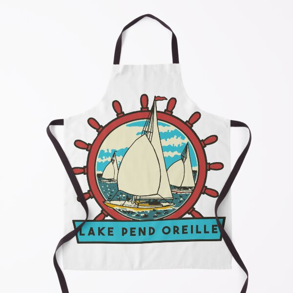 Aperçu de l'œuvre Autocollant de style vintage Lake Pend Oreille créée et vendue par Decal Mania.