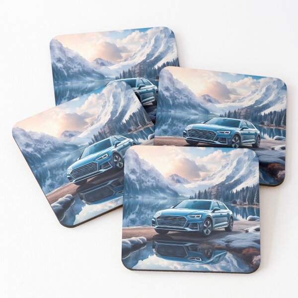Item preview, Blue Audi A4 Allroad Quattro In Alpine Winter, Combi In Mountains designed and sold by RevUpDesign.