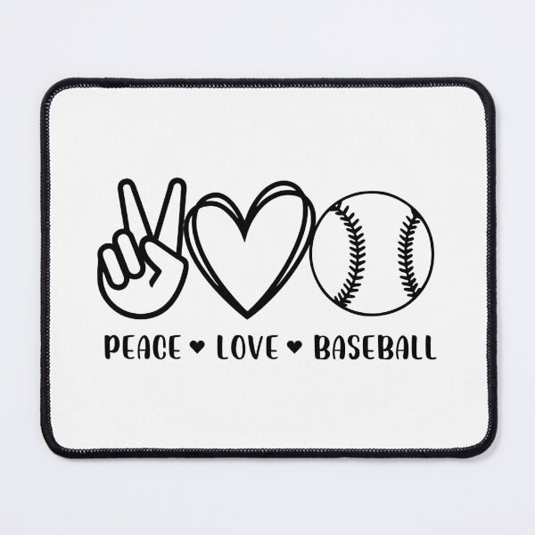 Item preview, Peace love baseball designed and sold by DesignCosmos.