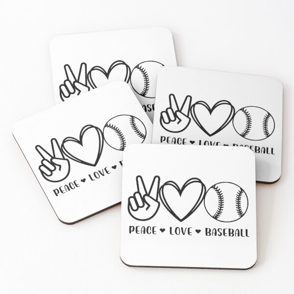 Item preview, Peace love baseball designed and sold by DesignCosmos.