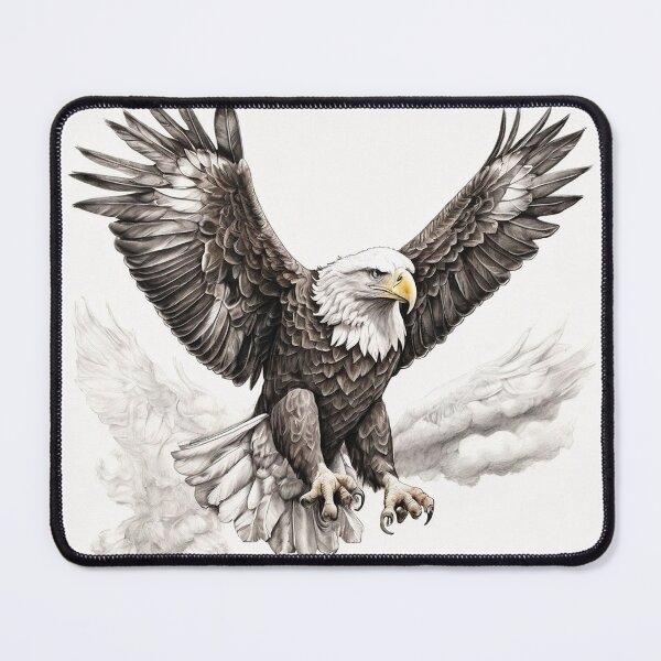 Item preview, Pencil drawn Bald Eagla High Quality Black and White Design designed and sold by Pencil-Art.
