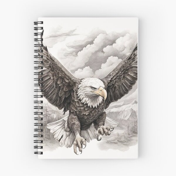 Item preview, Pencil drawn Bald Eagla High Quality Black and White Design designed and sold by Pencil-Art.