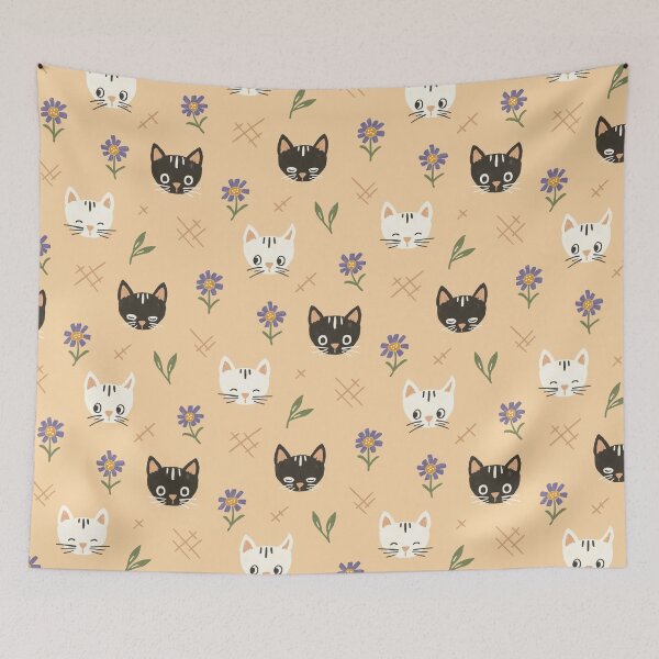 Item preview, Cat Faces and Flowers designed and sold by ohjessmarie.