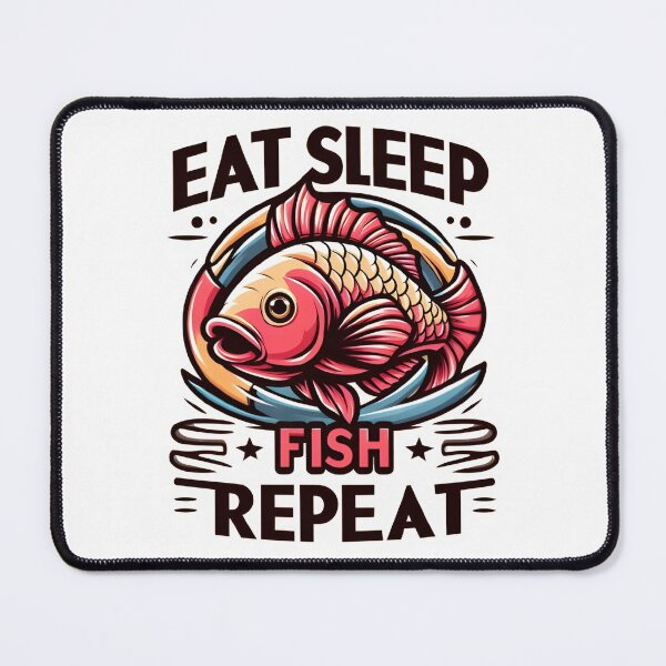 Item preview, Eat Sleep Fish Repeat designed and sold by Sybex-Shop.