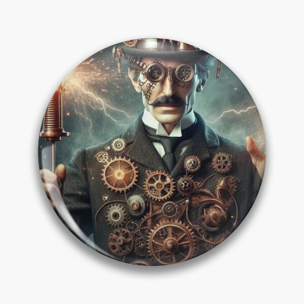Item preview, Steampunk nikola tesla designed and sold by sevenmountains.