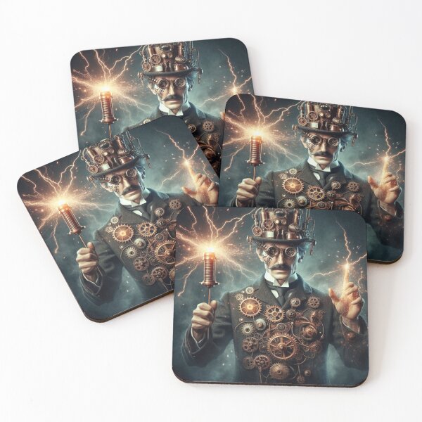 Item preview, Steampunk nikola tesla designed and sold by sevenmountains.