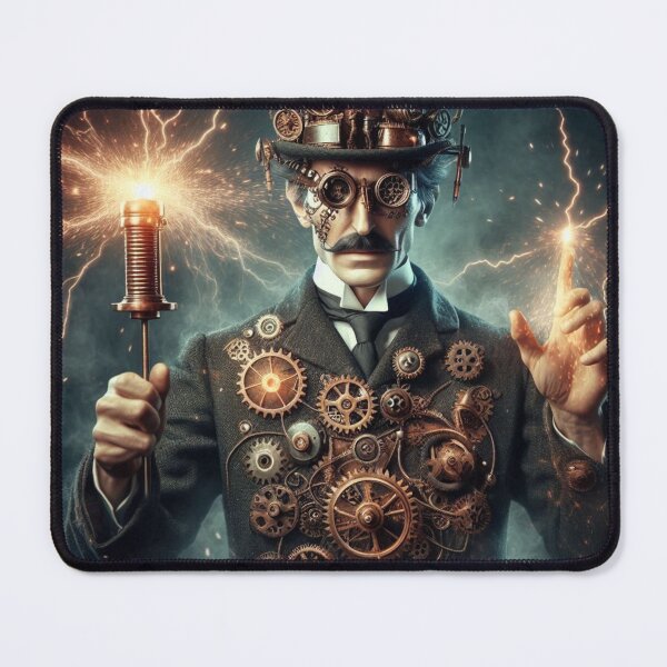 Item preview, Steampunk nikola tesla designed and sold by sevenmountains.