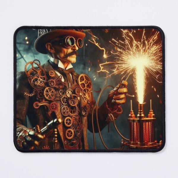 Item preview, Steampunk nikola tesla designed and sold by sevenmountains.