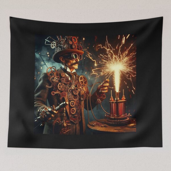 Item preview, Steampunk nikola tesla designed and sold by sevenmountains.