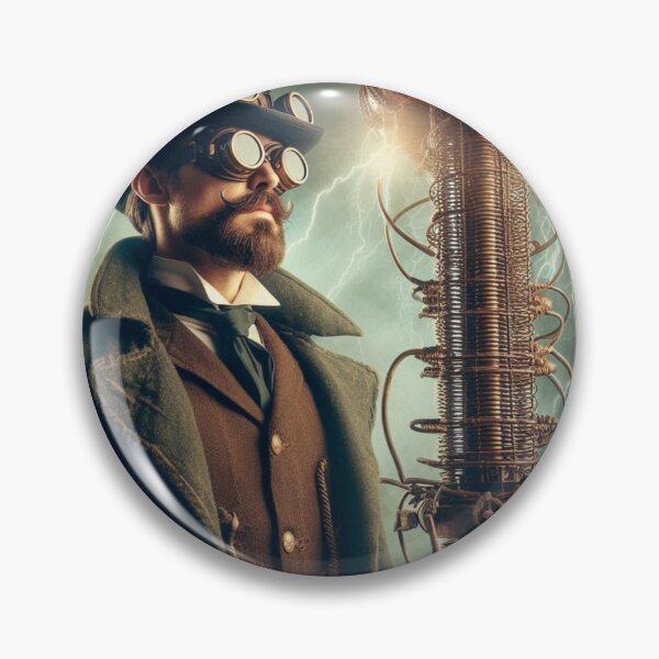 Item preview, Steampunk nikola tesla designed and sold by sevenmountains.