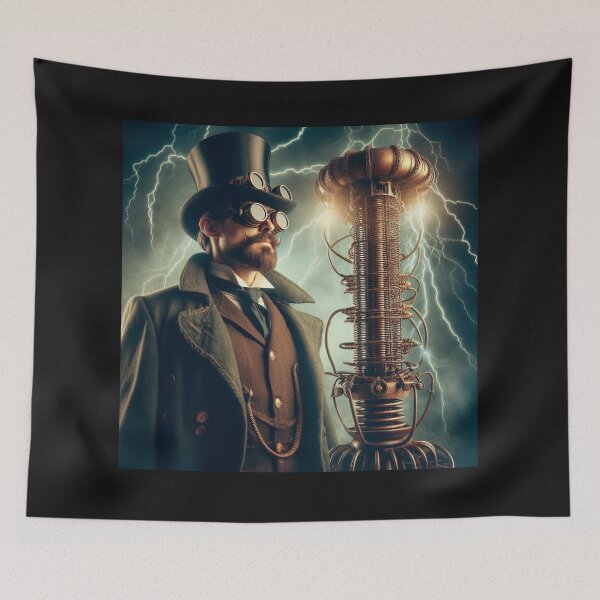 Item preview, Steampunk nikola tesla designed and sold by sevenmountains.