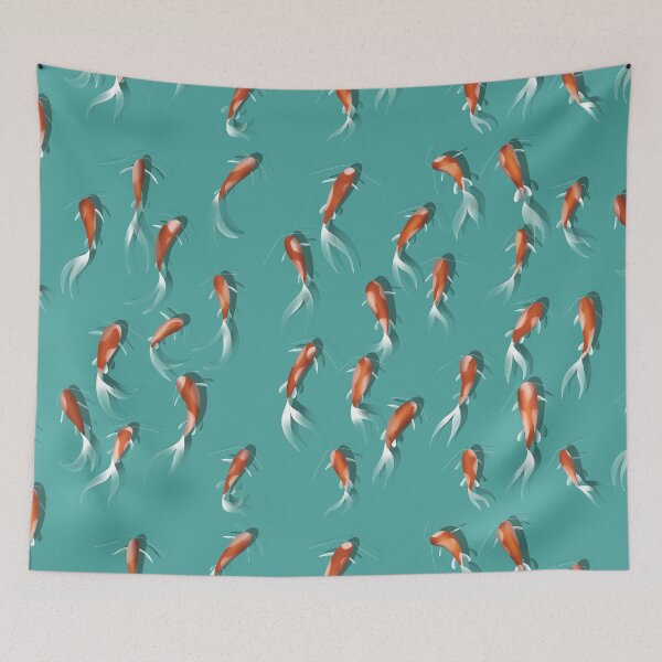 Item preview, Koi Fish Pattern (Teal) designed and sold by EEdesign721.