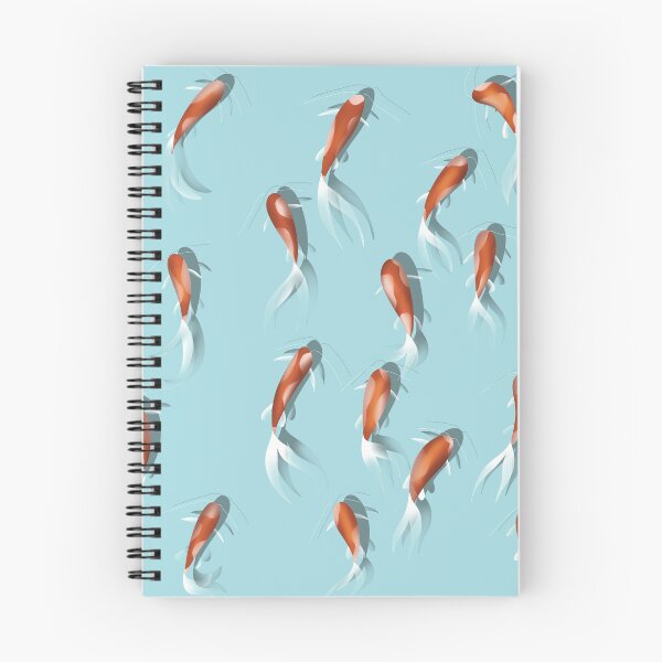 Aperçu de l'œuvre Motif de poisson Koi (bleu) créée et vendue par EEdesign721.