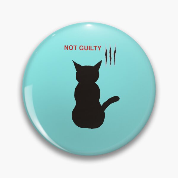 Item preview, Not guilty, black cat designed and sold by CreationbyNiki.