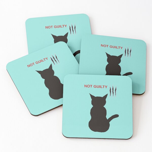Item preview, Not guilty, black cat designed and sold by CreationbyNiki.