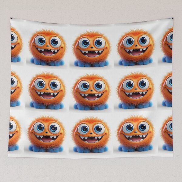 Item preview, Smiling Orange Furry Creature designed and sold by Freewebnuaiart.