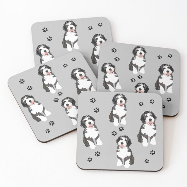 Item preview, Black and white Bernedoodle designed and sold by goldendoodlepup.