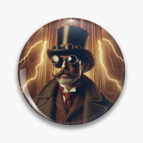 Item preview, Steampunk nikola tesla designed and sold by sevenmountains.