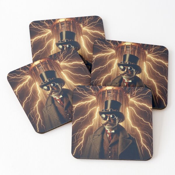 Item preview, Steampunk nikola tesla designed and sold by sevenmountains.