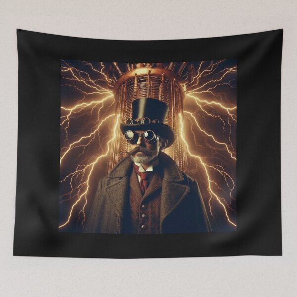 Item preview, Steampunk nikola tesla designed and sold by sevenmountains.