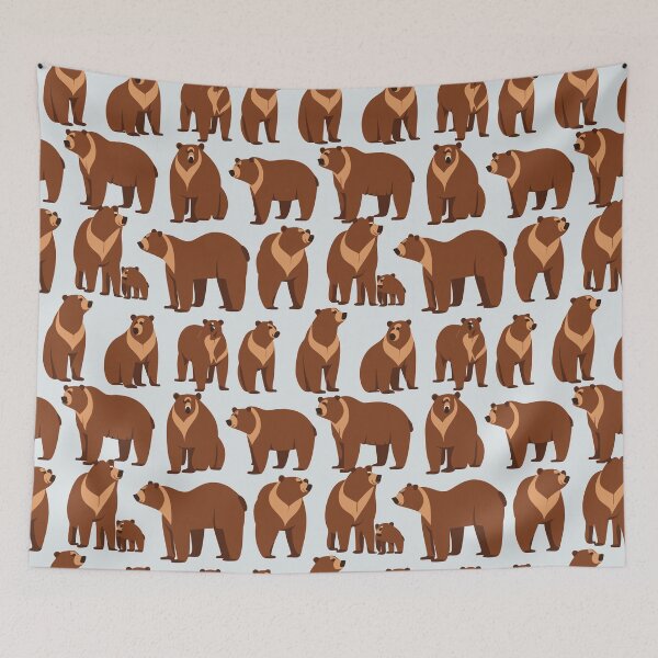 Item preview, Brown bear pattern designed and sold by joshua Tolliday.