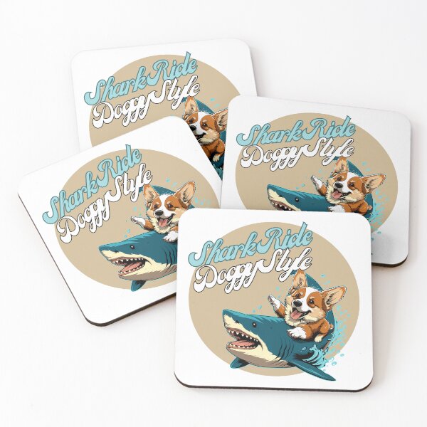 Item preview, Shark Ride Doggy Style - Corgi Swimming on Shark designed and sold by Maciej  Strzelczyk.