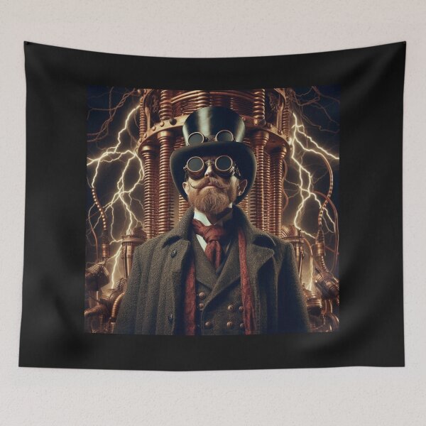 Item preview, Steampunk nikola tesla designed and sold by sevenmountains.