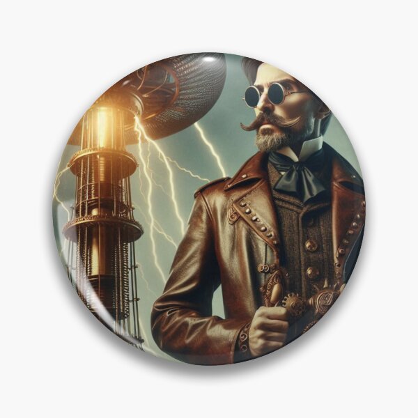 Item preview, Steampunk nikola tesla designed and sold by sevenmountains.