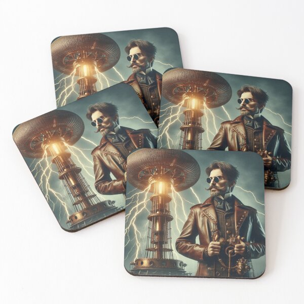 Item preview, Steampunk nikola tesla designed and sold by sevenmountains.