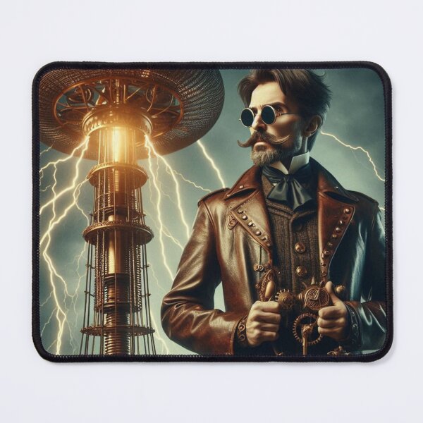 Item preview, Steampunk nikola tesla designed and sold by sevenmountains.