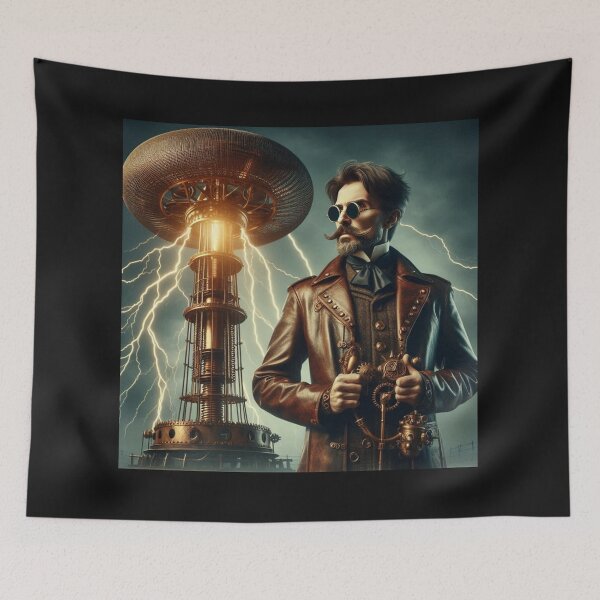 Item preview, Steampunk nikola tesla designed and sold by sevenmountains.