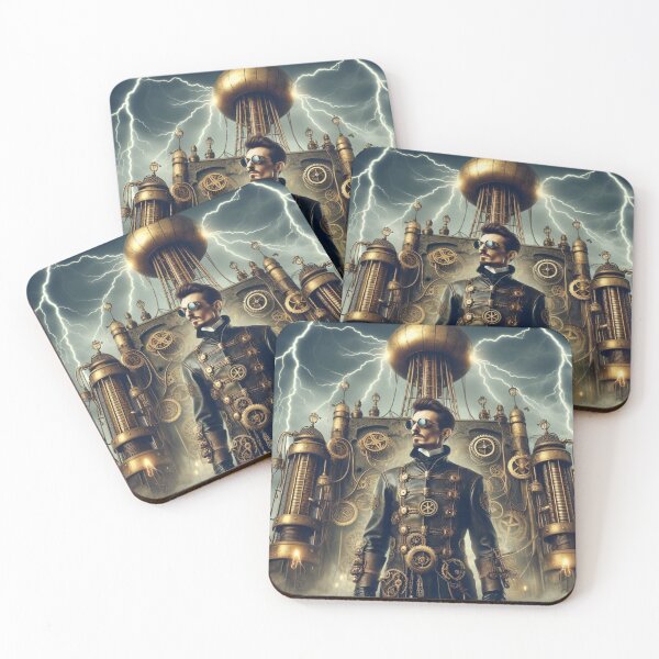 Item preview, Steampunk nikola tesla designed and sold by sevenmountains.