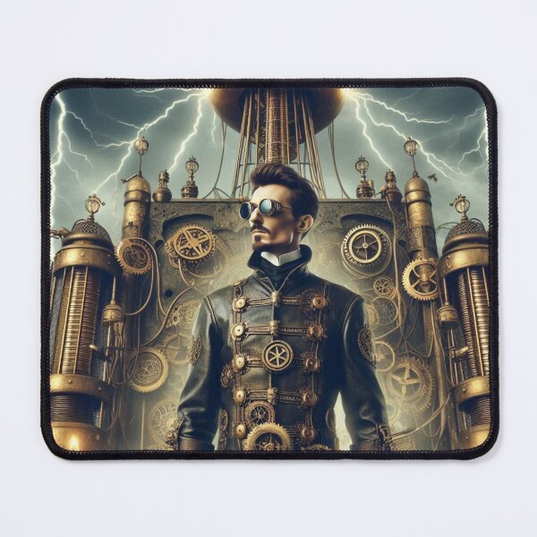 Item preview, Steampunk nikola tesla designed and sold by sevenmountains.