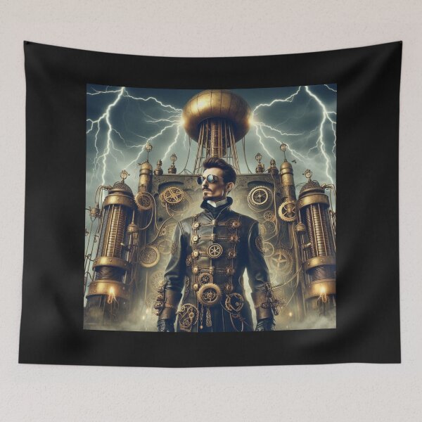 Item preview, Steampunk nikola tesla designed and sold by sevenmountains.