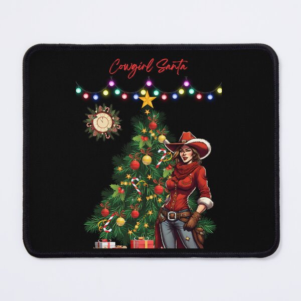 Item preview, Cowgirl Santa In Front of a Christmas Tree designed and sold by signshirtz.