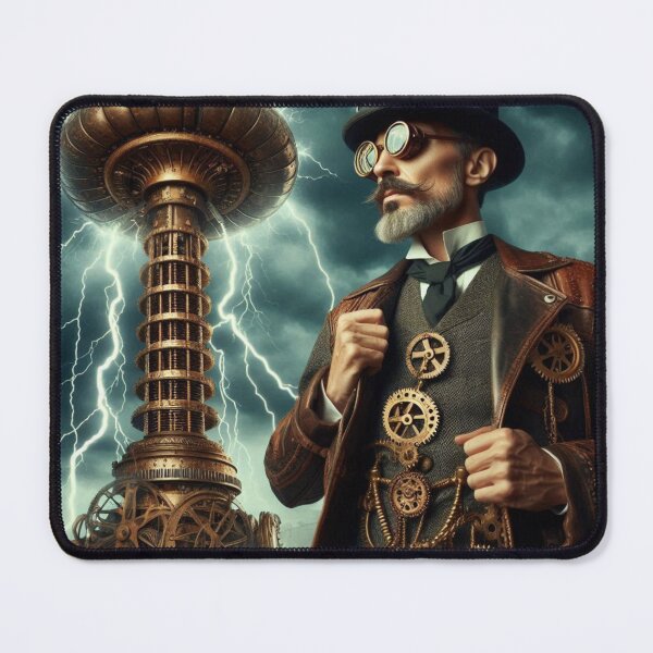 Item preview, Steampunk nikola tesla designed and sold by sevenmountains.