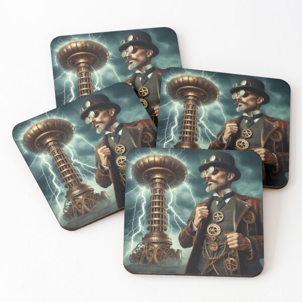 Item preview, Steampunk nikola tesla designed and sold by sevenmountains.
