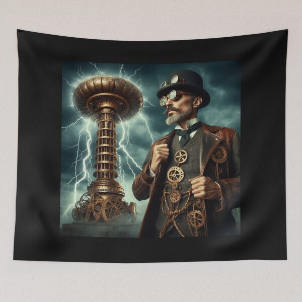 Item preview, Steampunk nikola tesla designed and sold by sevenmountains.