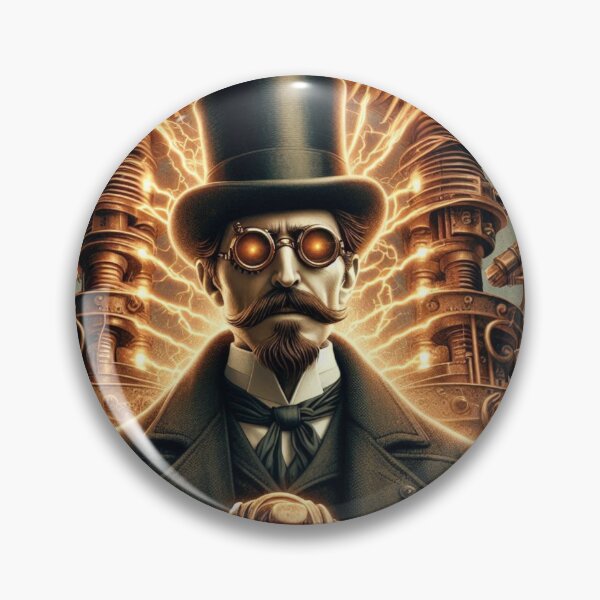 Item preview, Steampunk nikola tesla designed and sold by sevenmountains.