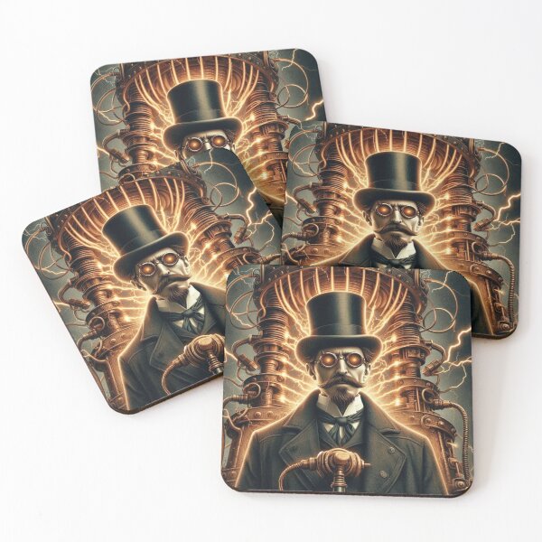 Item preview, Steampunk nikola tesla designed and sold by sevenmountains.
