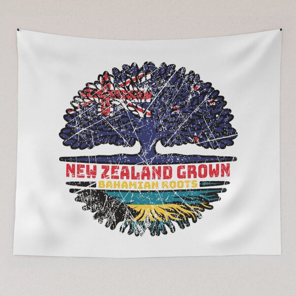 Item preview, Bahamas Bahamian New Zealander New Zealand Tree Roots Flag designed and sold by FlagX.