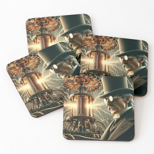Item preview, Steampunk nikola tesla designed and sold by sevenmountains.