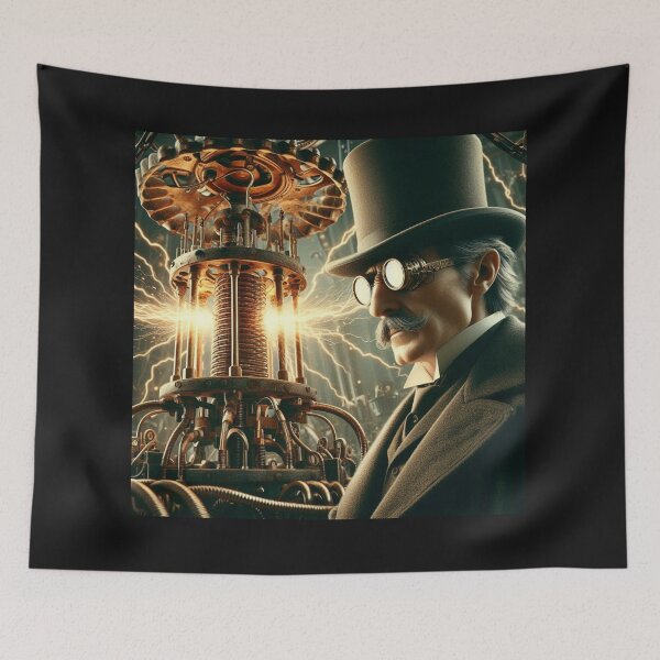 Item preview, Steampunk nikola tesla designed and sold by sevenmountains.