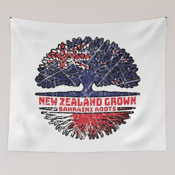 Item preview, Bahrain Bahraini New Zealander New Zealand Tree Roots Flag designed and sold by FlagX.