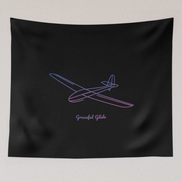 Item preview, Graceful Glide Glider Pilot Sailplane Biplane aerial floating soaring designed and sold by These_Prints.