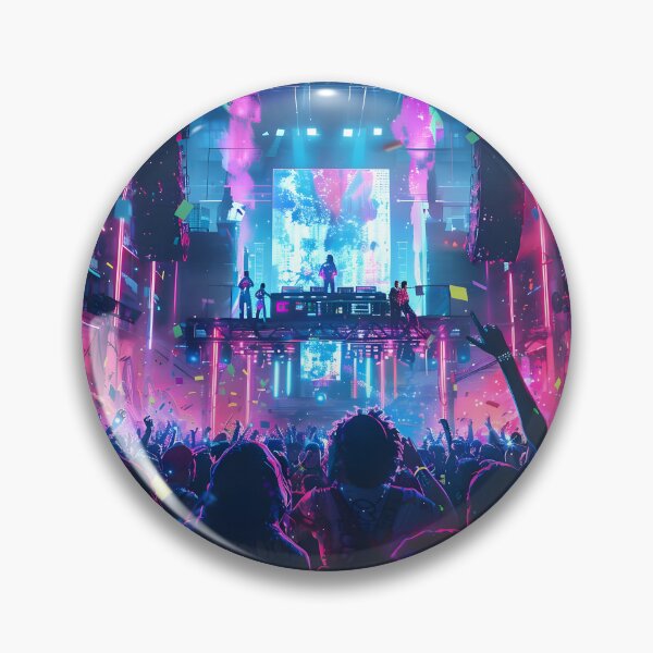 Item preview, Electric Vibes: A Neon Rave Extravaganza designed and sold by AI-Only Creations.