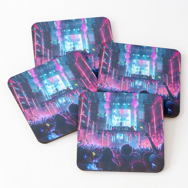 Item preview, Electric Vibes: A Neon Rave Extravaganza designed and sold by AI-Only Creations.