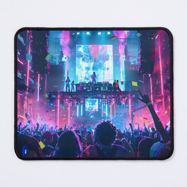 Item preview, Electric Vibes: A Neon Rave Extravaganza designed and sold by AI-Only Creations.