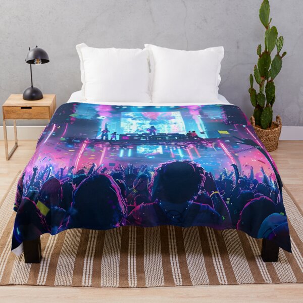Item preview, Electric Vibes: A Neon Rave Extravaganza designed and sold by AI-Only Creations.