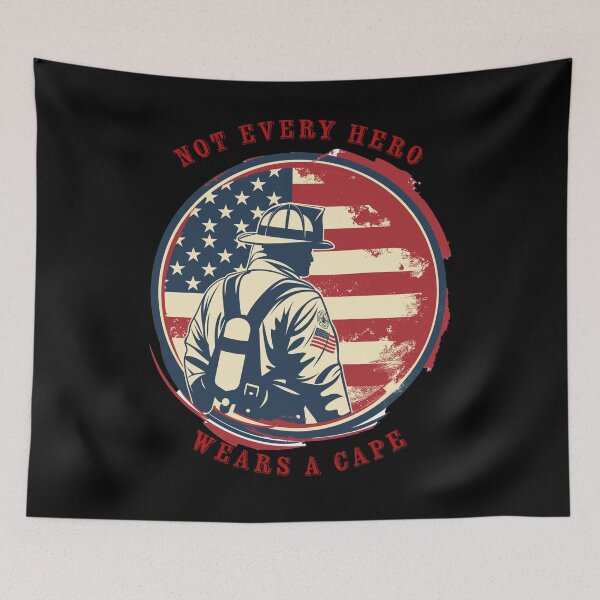Item preview, Not Every Hero Wears a Cape - Firefighter Tribute designed and sold by SmallOwlDesign.